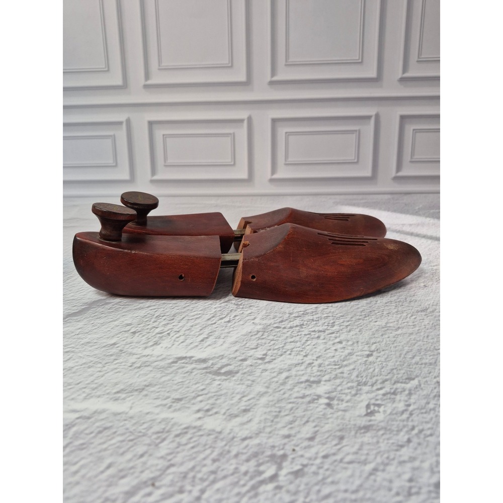 Nettleton Vintage Wood Shoe Trees Brown Mens Size Medium Adjustable Vented M - Picture 3 of 14